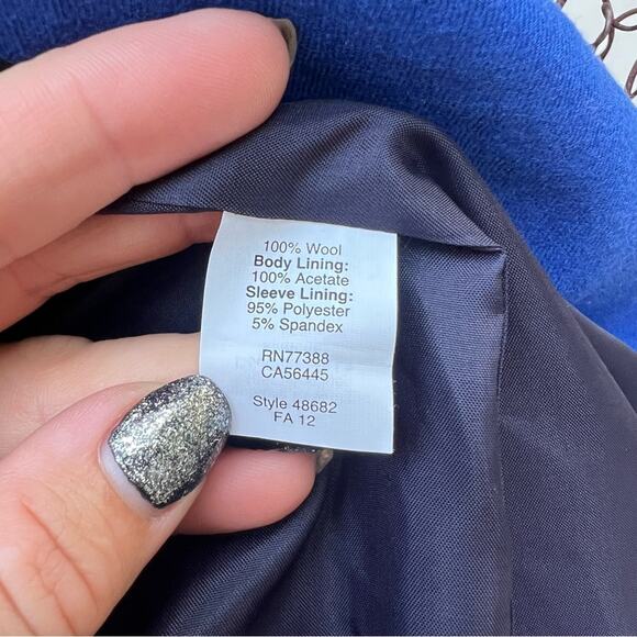 J.Crew schoolboy two button blazer blue SIZE 0 - Picture 8 of 10